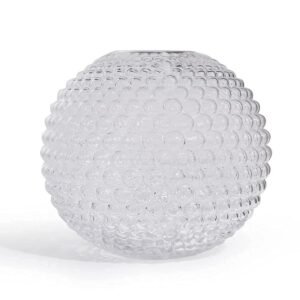 Clear Textured Glass Vase