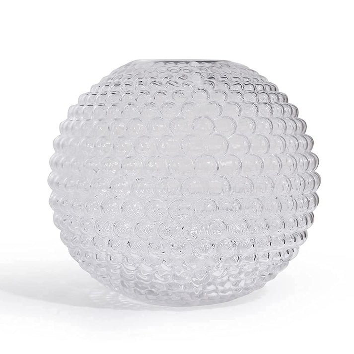 Clear Textured Glass Vase