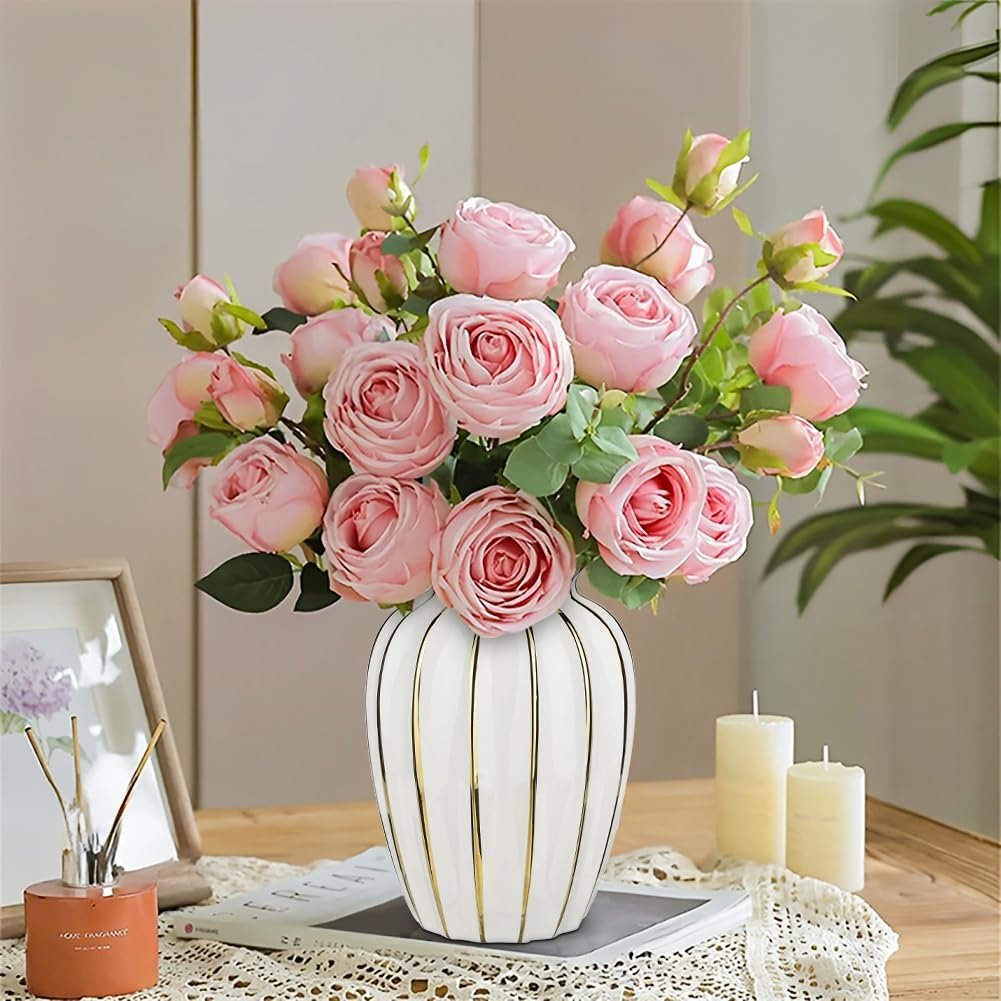 White Wavy Glass Vase