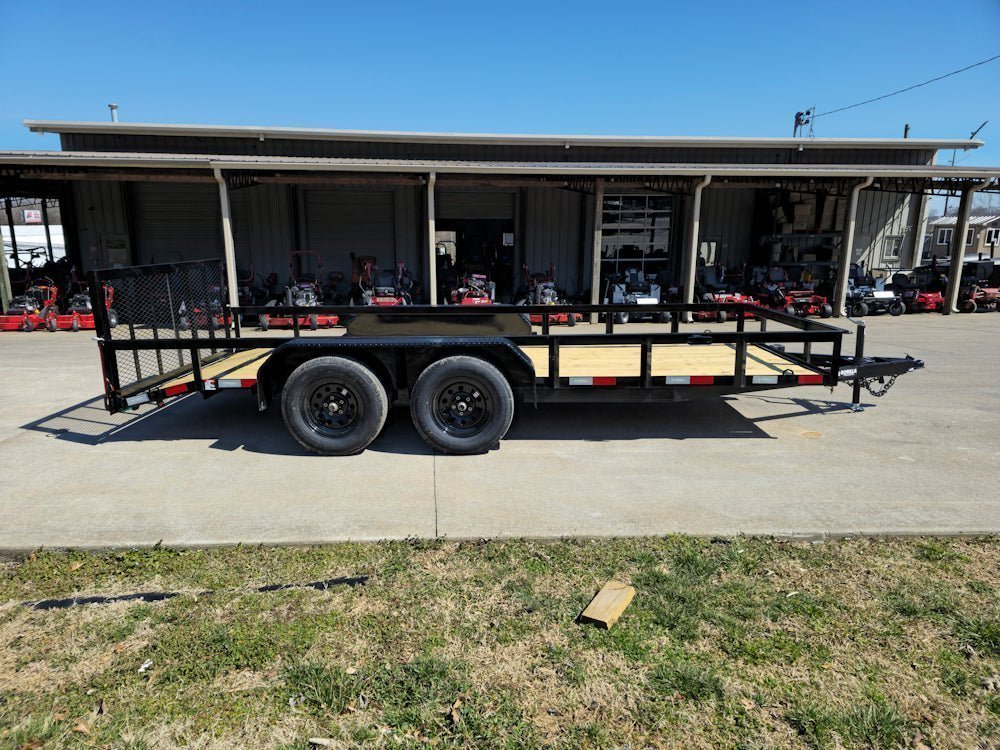 6’4″ x 16 Utility Trailer Double Axle Dovetail With Gate Powder Coated (2) 3500lb Axles - Image 17