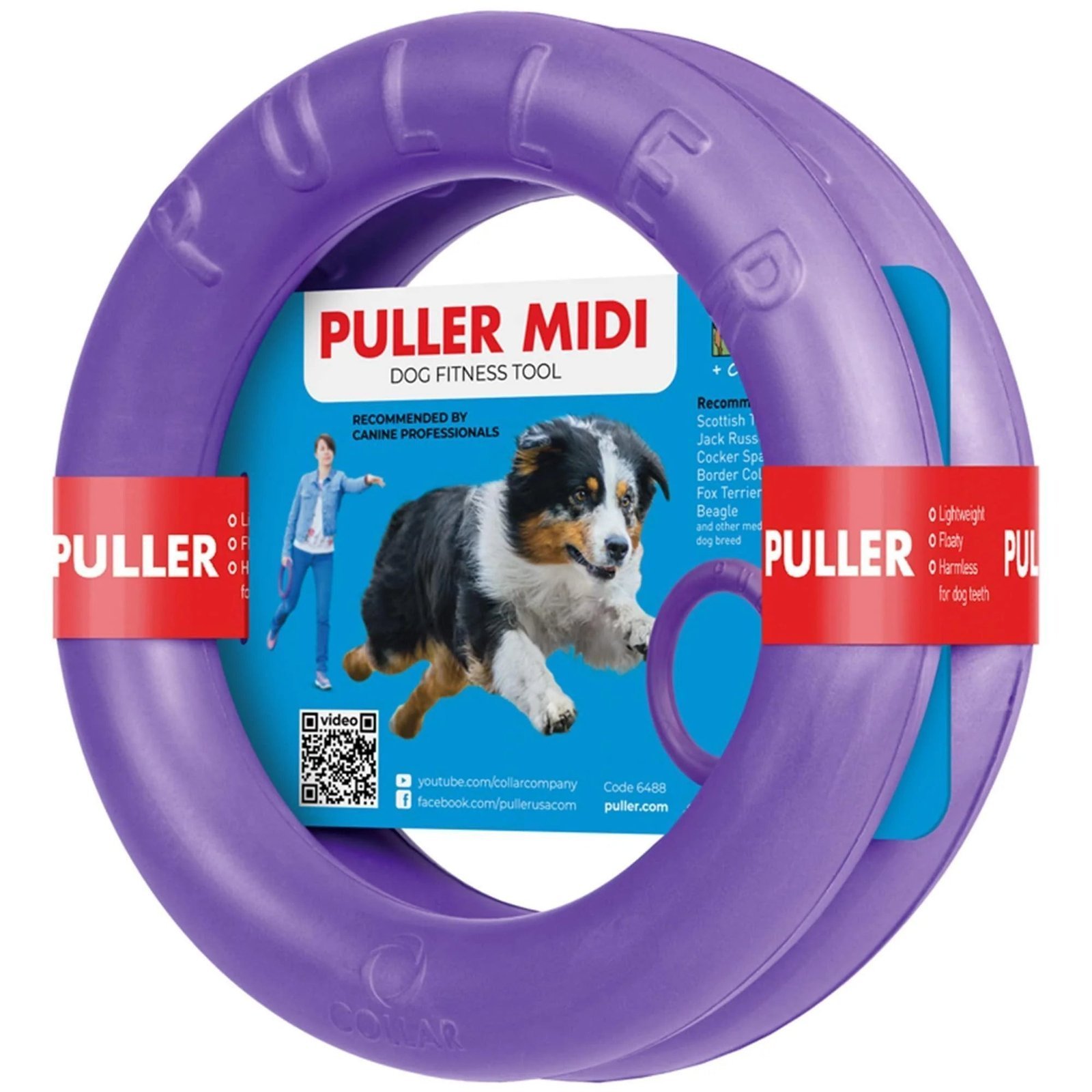 Puller Dog Ring Toy, 2 Rings - Image 2