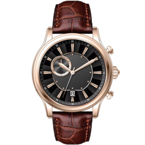 Men's Leather Strap Quartz Wrist Watch Classic Round Dial