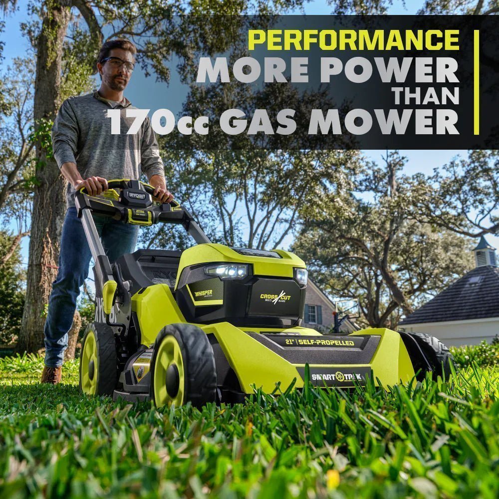 RYOBI 40v Hp brushless 21″ self-propelled AWD dual-blade mower kit - Image 7