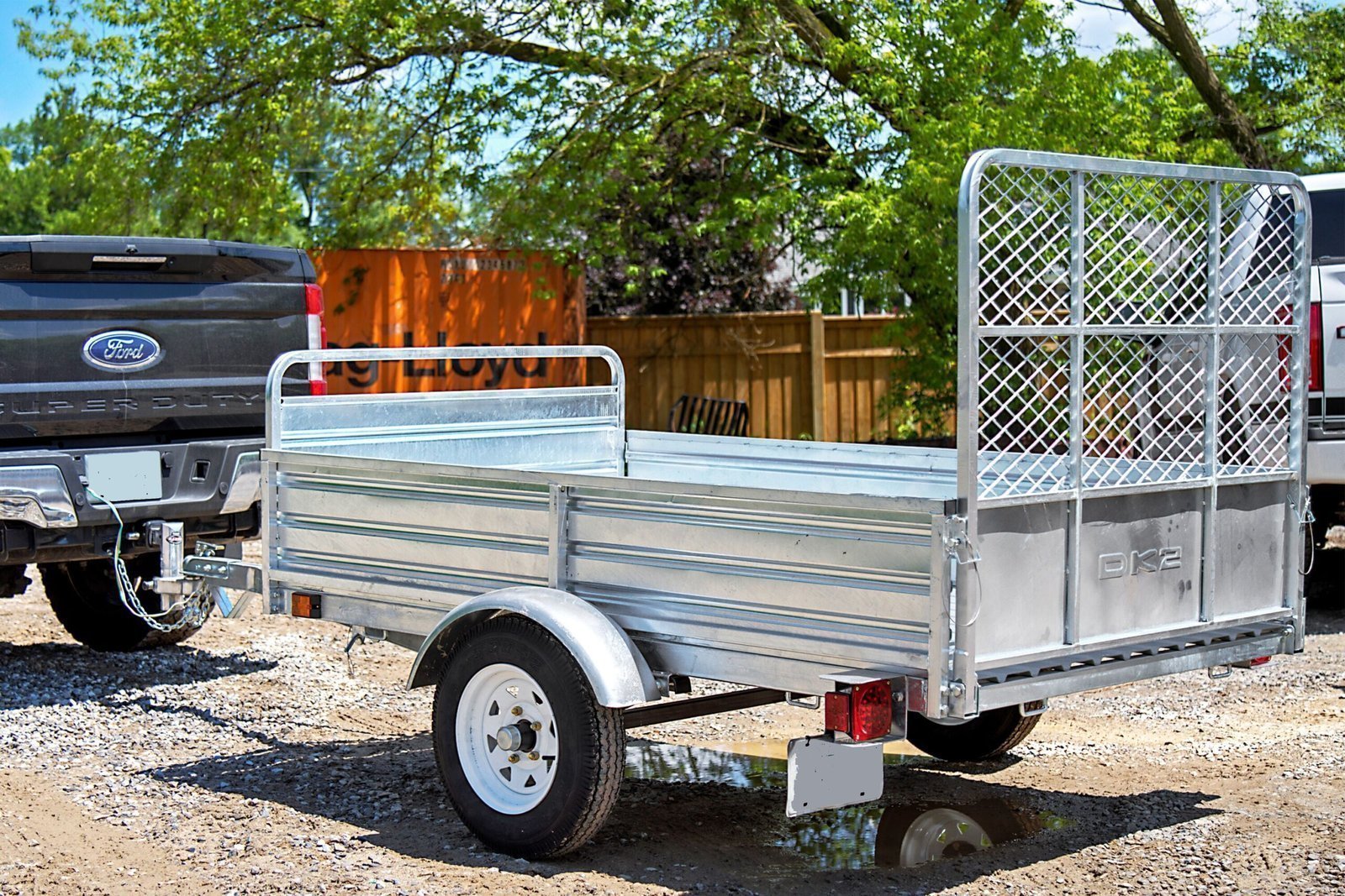DK2 5-ft x 7-ft Steel Utility Trailer with Ramp Gate ( 1639-lb Capacity ) 2491713 - Image 4