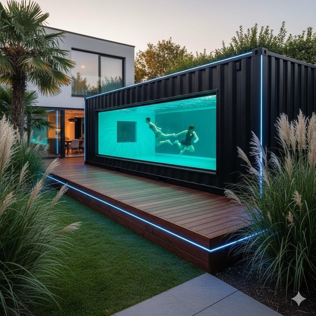 Fiberglass Acrylic Window Pool Swimming Outdoor Above Ground Pool Prefabricated Container Swimming - Image 2