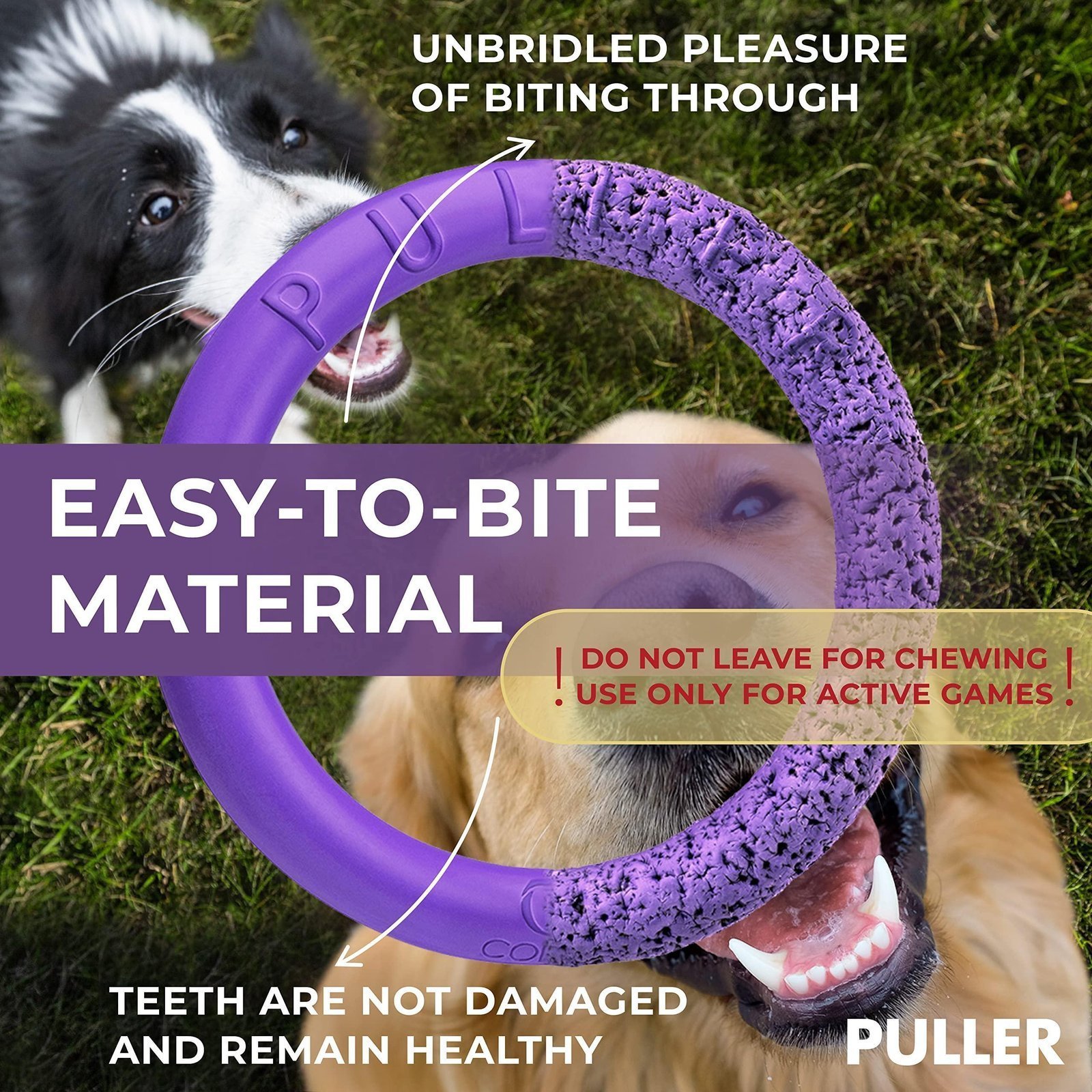 Puller Dog Ring Toy, 2 Rings - Image 6